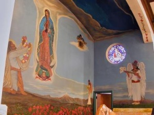 Our Lady of Guadalupe mural, North Denver Our Lady Of Guadalupe parish.